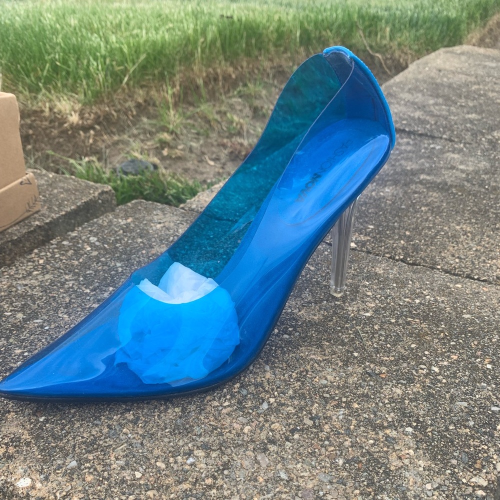 Blue Perspex Pumps